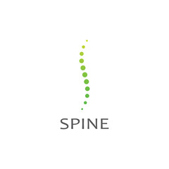 Spinal diagnostics, spine care, and spine health. With modern vector icon design concept logo template illustration - obrazy, fototapety, plakaty