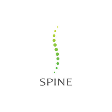 Spinal diagnostics, spine care, and spine health. With modern vector icon design concept logo template illustration