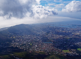 View from the Table Mountain at Cape-Town, South Africa