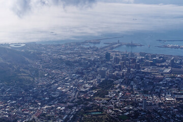 Obraz premium View from the Table Mountain at Cape-Town, South Africa
