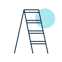Garden stairs, stepladder vector icon