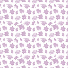 spring Floral seamless pattern background with blossom flowers for fashion textiles, graphics, backgrounds and crafts