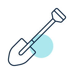 Garden shovel isolated vector icon