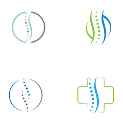 Spinal diagnostics, spine care, and spine health. With modern vector icon design concept logo template illustration