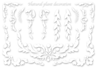 ナチュラルな植物の飾り罫