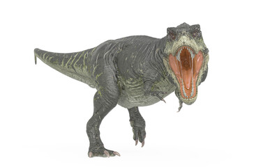 tyrannosaurus rex is mad in white background