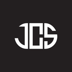 JCS letter logo design on black background. JCS creative initials letter logo concept. JCS letter design.