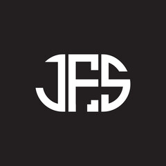 JFS letter logo design on black background. JFS creative initials letter logo concept. JFS letter design.