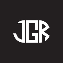 Obraz premium JGR letter logo design on black background. JGR creative initials letter logo concept. JGR letter design.