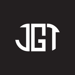 JGT letter logo design on black background. JGT creative initials letter logo concept. JGT letter design.