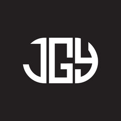 JGY letter logo design on black background. JGY creative initials letter logo concept. JGY letter design.