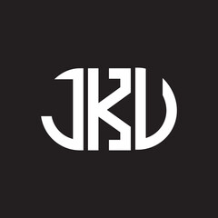 JKU letter logo design on black background. JKU creative initials letter logo concept. JKU letter design.