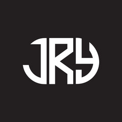 JRY letter logo design on black background. JRY creative initials letter logo concept. JRY letter design.