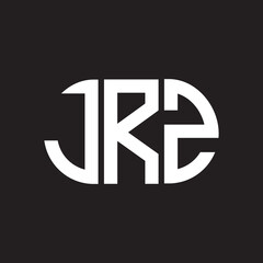 JRZ letter logo design on black background. JRZ creative initials letter logo concept. JRZ letter design.