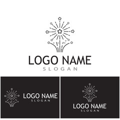 Fireworks Logo Template vector symbol