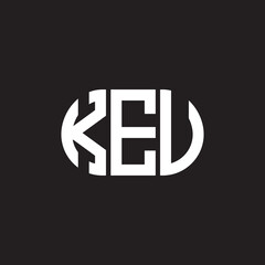 KEV letter logo design on black background. KEV creative initials letter logo concept. KEV letter design.