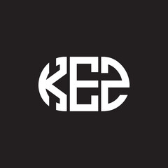 KEZ letter logo design on black background. KEZ creative initials letter logo concept. KEZ letter design.