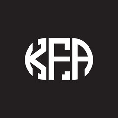 KFA letter logo design on black background. KFA creative initials letter logo concept. KFA letter design.