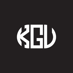 Obraz premium KFU letter logo design on black background. KFU creative initials letter logo concept. KFU letter design.