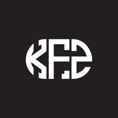 KFZ letter logo design on black background. KFZ creative initials letter logo concept. KFZ letter design.