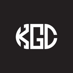 KGC letter logo design on black background. KGC creative initials letter logo concept. KGC letter design.