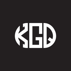 KGQ letter logo design on black background. KGQ creative initials letter logo concept. KGQ letter design.