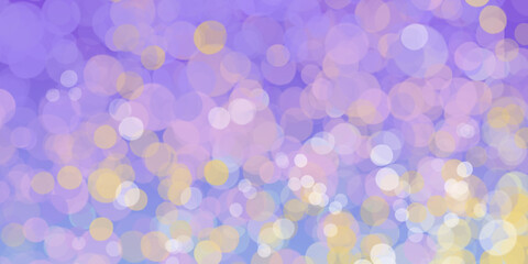 Background for web and social media posts with purples, pinks, and blues sparkling happy floating circle baubles