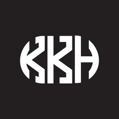 KKH letter logo design on black background. KKH creative initials letter logo concept. KKH letter design.