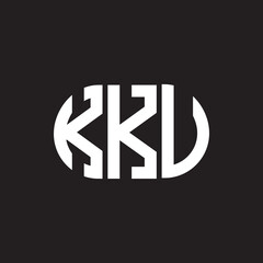 KKU letter logo design on black background. KKU creative initials letter logo concept. KKU letter design.