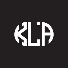 Obraz premium KLA letter logo design on black background. KLA creative initials letter logo concept. KLA letter design.