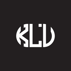 KLV letter logo design on black background. KLV creative initials letter logo concept. KLV letter design.