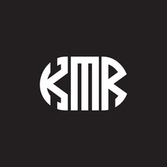 KMR letter logo design on black background. KMR creative initials letter logo concept. KMR letter design.