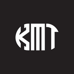 KMT letter logo design on black background. KMT creative initials letter logo concept. KMT letter design.