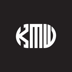 KMW letter logo design on black background. KMW creative initials letter logo concept. KMW letter design.