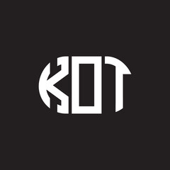 KOT letter logo design on black background. KOT creative initials letter logo concept. KOT letter design. © Faisal
