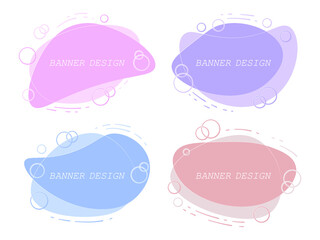 Set of abstract vector banners liquid shapes templates with space for text. Vector figures