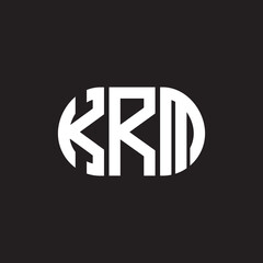 KRM letter logo design on black background. KRM creative initials letter logo concept. KRM letter design.
