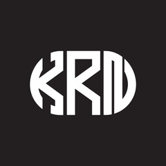 KRN letter logo design on black background. KRN creative initials letter logo concept. KRN letter design.