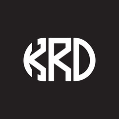 KRO letter logo design on black background. KRO creative initials letter logo concept. KRO letter design.