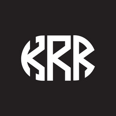 KRR letter logo design on black background. KRR creative initials letter logo concept. KRR letter design.