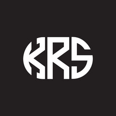 KRS letter logo design on black background. KRS creative initials letter logo concept. KRS letter design.