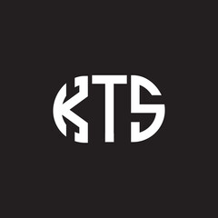 KTS letter logo design on black background. KTS creative initials letter logo concept. KTS letter design.