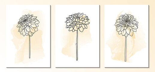 A set of modern universal art posters. Suitable for greeting cards, posters, holiday cards, corporate cards, invitations. Abstract design. Vector illustration. Wall art.