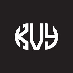 KVY letter logo design on black background. KVY creative initials letter logo concept. KVY letter design.