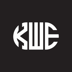 KWE letter logo design on black background. KWE creative initials letter logo concept. KWE letter design.