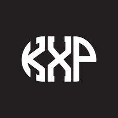 KXP letter logo design on black background. KXP creative initials letter logo concept. KXP letter design.