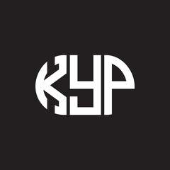 KYP letter logo design on black background. KYP creative initials letter logo concept. KYP letter design.