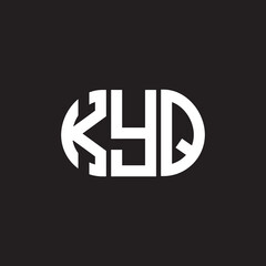 KYQ letter logo design on black background. KYQ creative initials letter logo concept. KYQ letter design.