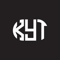KYT letter logo design on black background. KYT creative initials letter logo concept. KYT letter design.