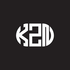 KZN letter logo design on black background. KZN creative initials letter logo concept. KZN letter design.